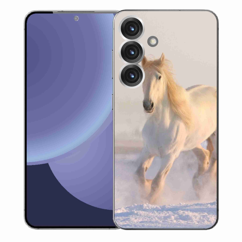 Zselés borítás mmCase Samsung Galaxy S25+ - ló a hóban