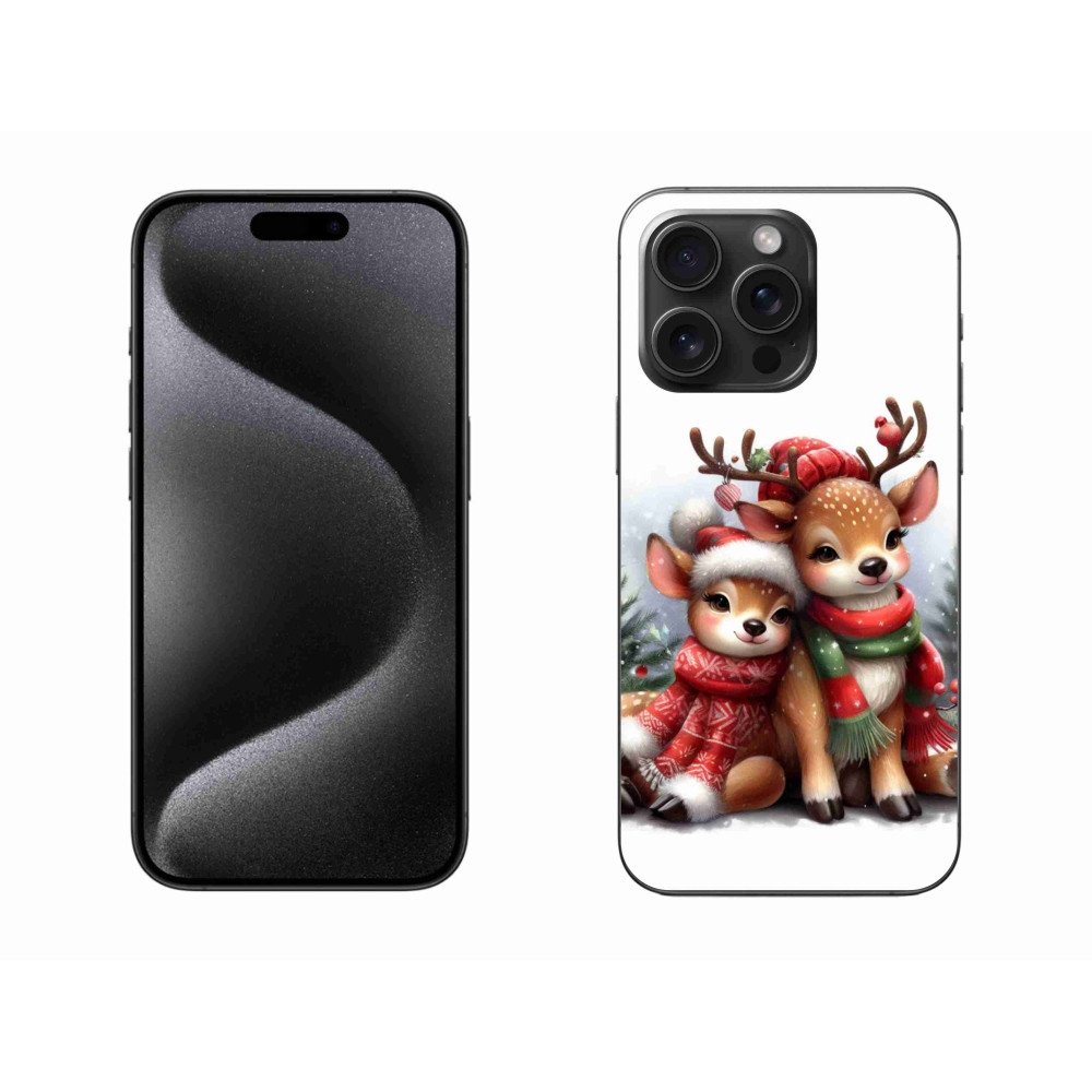 Zselés borítás mmCase iPhone 15 Pro Max készülékhez - karácsonyi rénszarvas