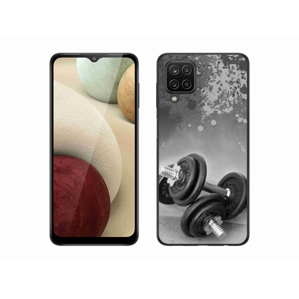 Zselés borítás mmCase Samsung Galaxy A12 készülékhez - súlyzók 1
