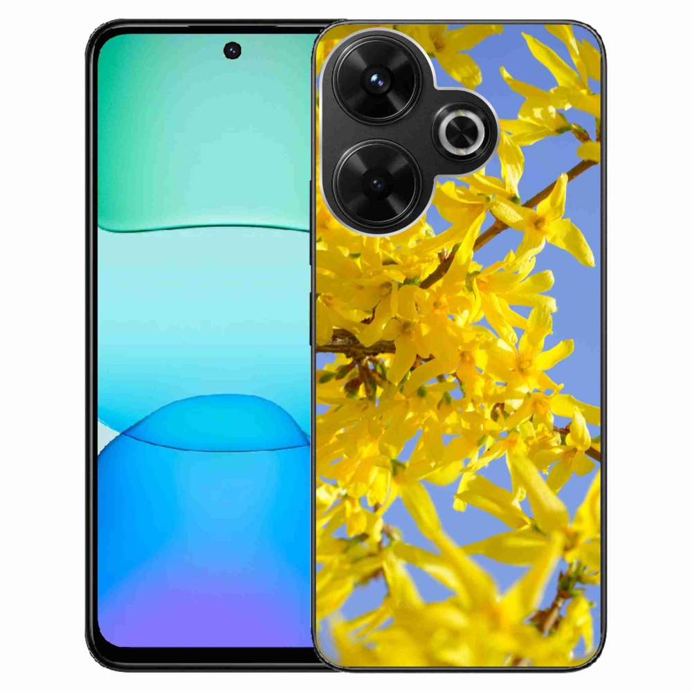 Gél borítás mmCase a Xiaomi Redmi 13 4G/Poco M6 4G számára - sárga virágok