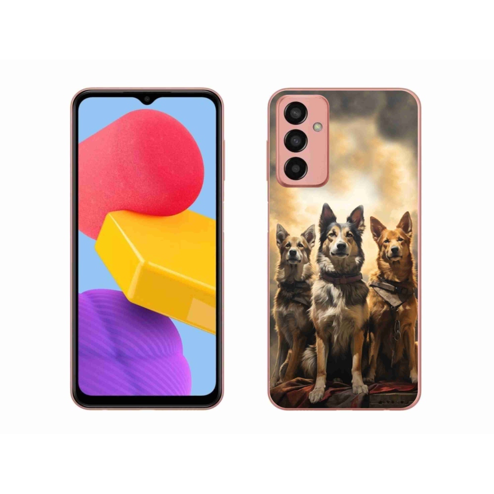 Gél borítás mmCase Samsung Galaxy M13 - három kutya
