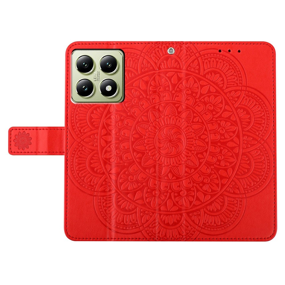 Mandala könyv tok Xiaomi 15T Pro-hoz - piros