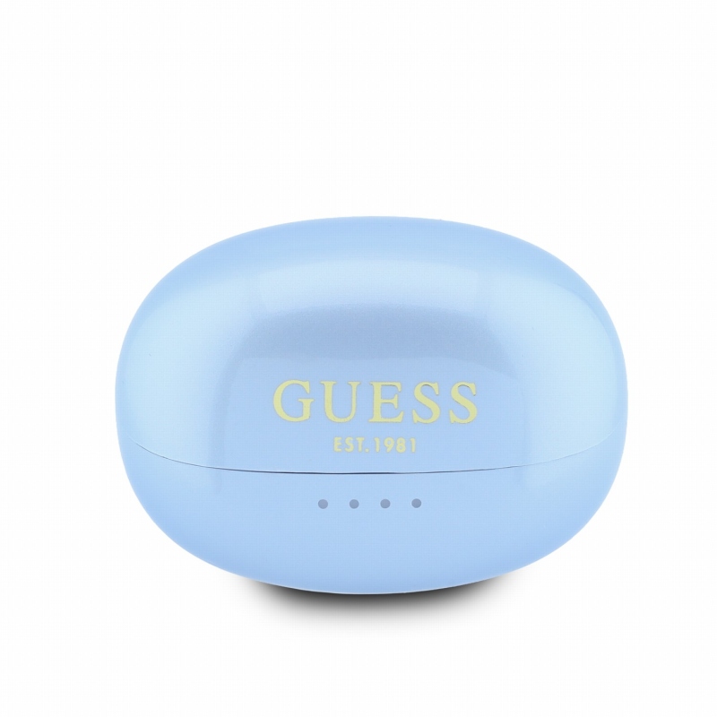 Guess Metallic Finish Classic Logo OWS vezeték nélküli fülhallgató, világoskék