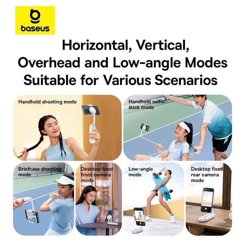 Baseus TechShot sorozatú kéttámaszos szelfibot Hold fehér