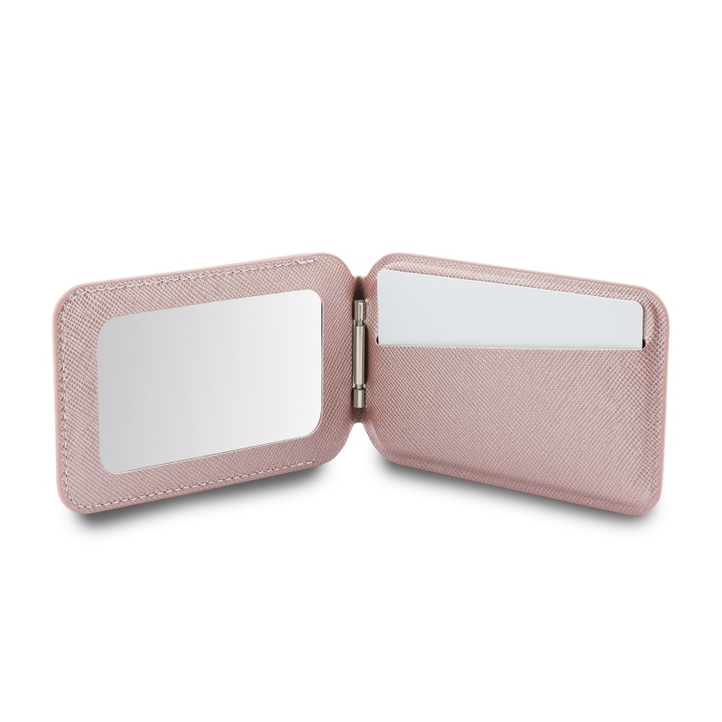 Karl Lagerfeld Mirror MagSafe Cardslot pénztárca állvánnyal rózsaszínű