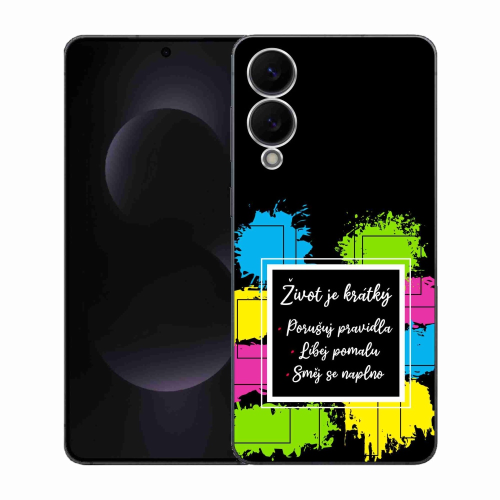 Gél borítás mmCase Samsung Galaxy S25 Edge - idézem 5 fekete háttér