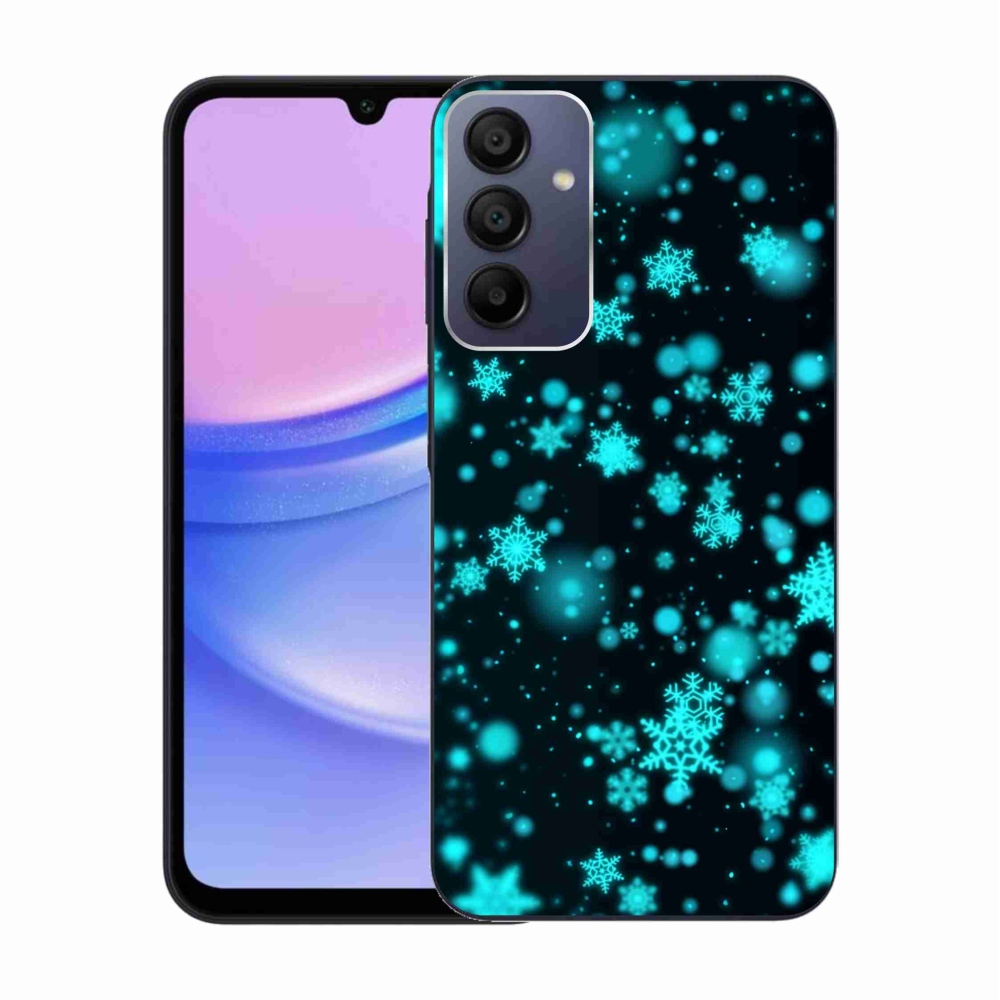 Gél védőhuzat mmCase Samsung Galaxy A15 4G/5G - hópelyhek 1