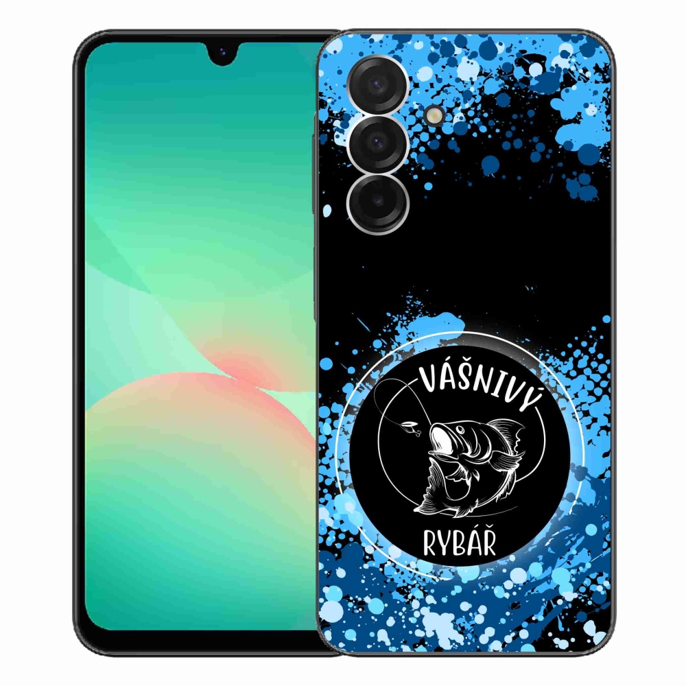 Gél borító mmCase Samsung Galaxy A26 5G - szenvedélyes halász fekete háttérrel