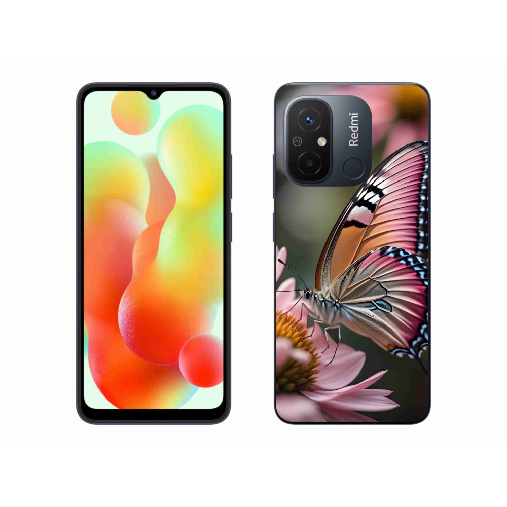 Gél borítás mmCase a Xiaomi Redmi 12C-hez - színes pillangó