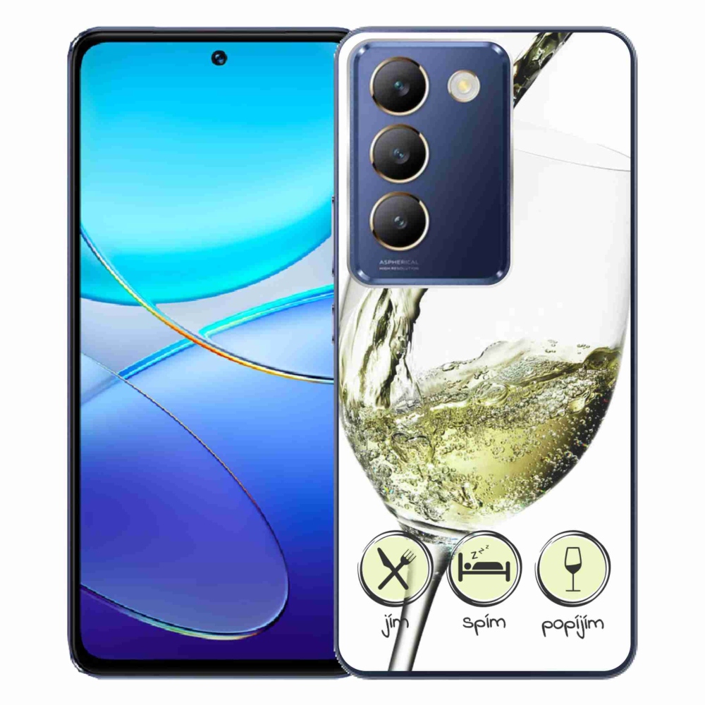 Gél tok mmCase a Vivo V40 SE 4G/5G készülékhez - borospohár fehér