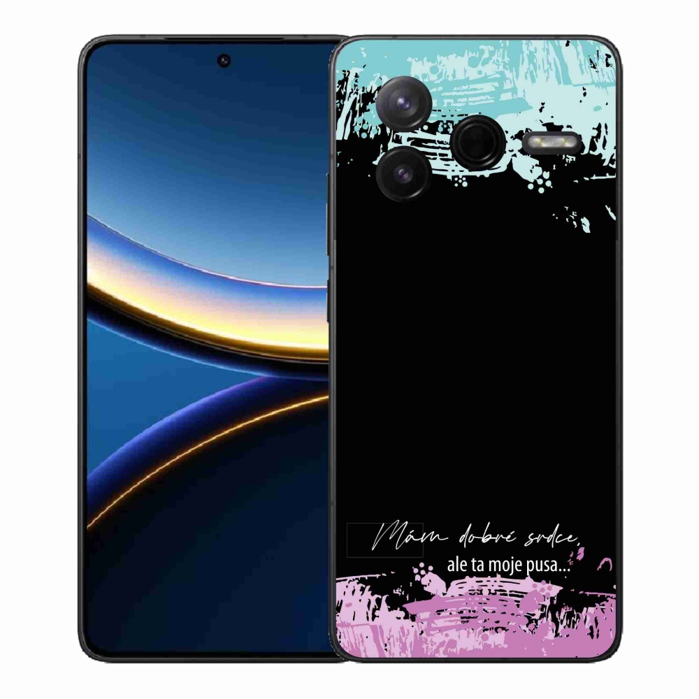 Gél borító mmCase a Xiaomi Poco F7 Pro számára - vicces szöveg 3 fekete háttér