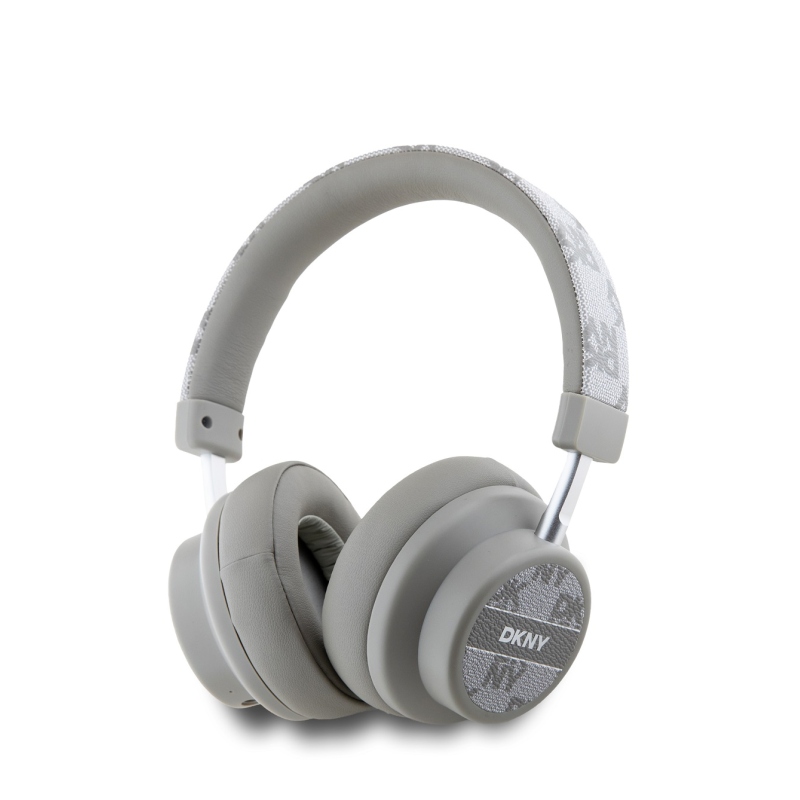 DKNY PU bőr kockás mintás vezeték nélküli fejhallgató Biege