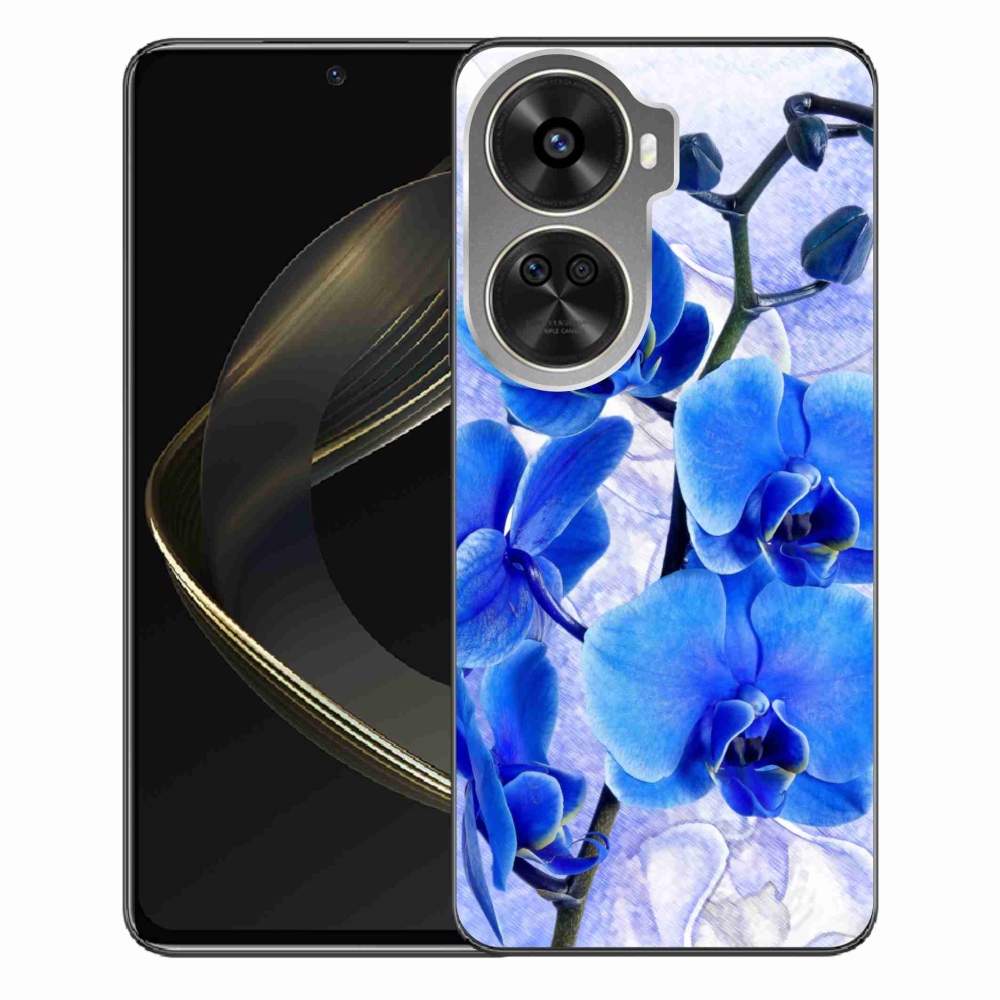 Gél borítás mmCase a Huawei Nova 12 SE-hez - kék virágok