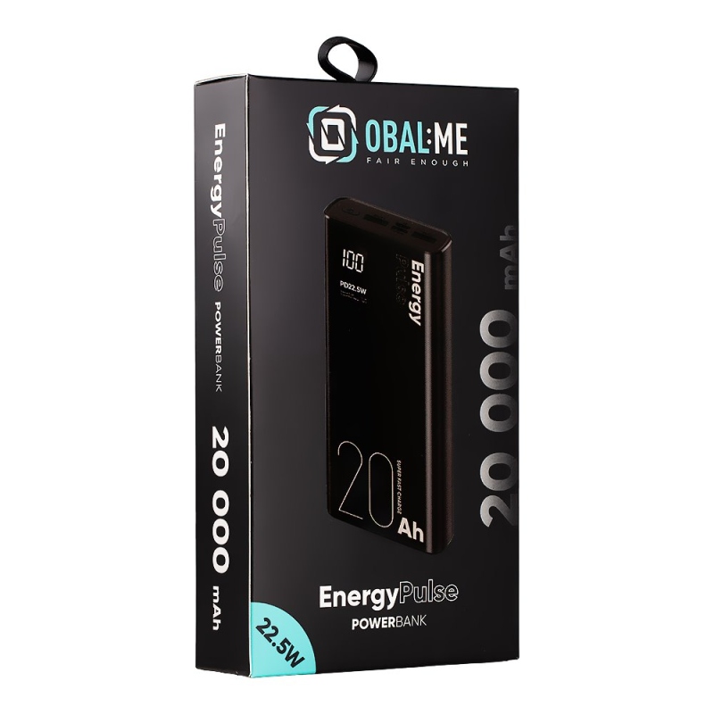 CSOMAG:ME EnergyPulse Powerbank 20000mAh 22.5W Fekete