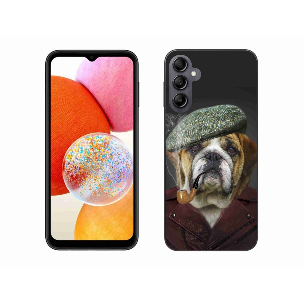 Gél borítás mmCase Samsung Galaxy A14 4G/5G - kutya csővel