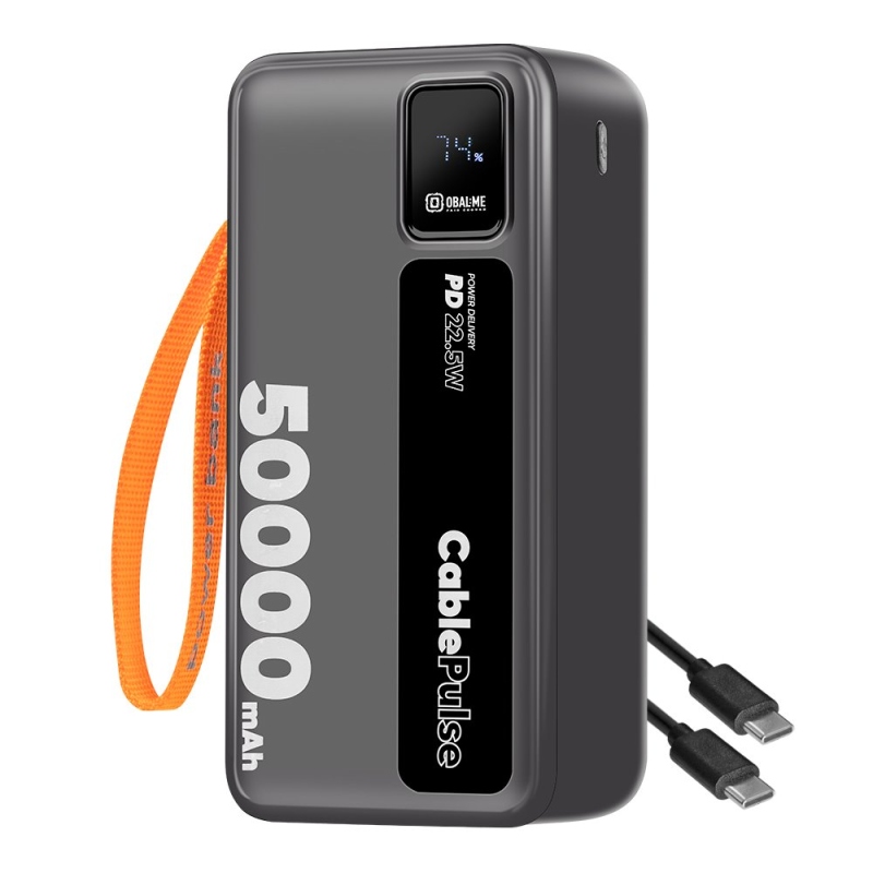 CSOMAGOLÁS: ME CablePulse Powerbank 50000mAh 22,5W Fekete
