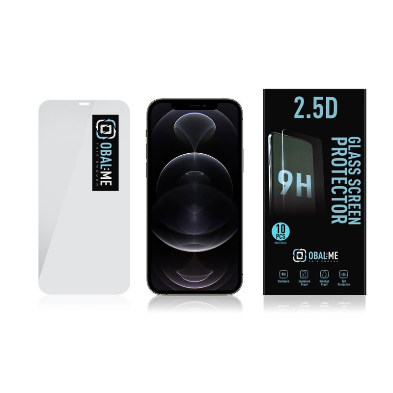 CSOMAG:ME Multipack 2.5D edzett üveg Apple iPhone 12/12 Pro Clear (10db)
