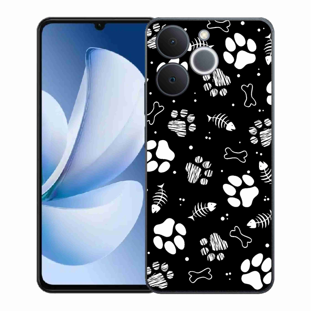 Gél borítás mmCase a Realme Note 70T-hez - kutyamancsok