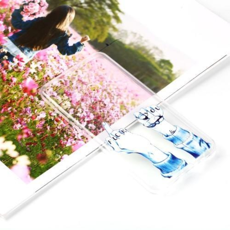 Trans gél tok motívummal a Huawei P Smarton - gesztus