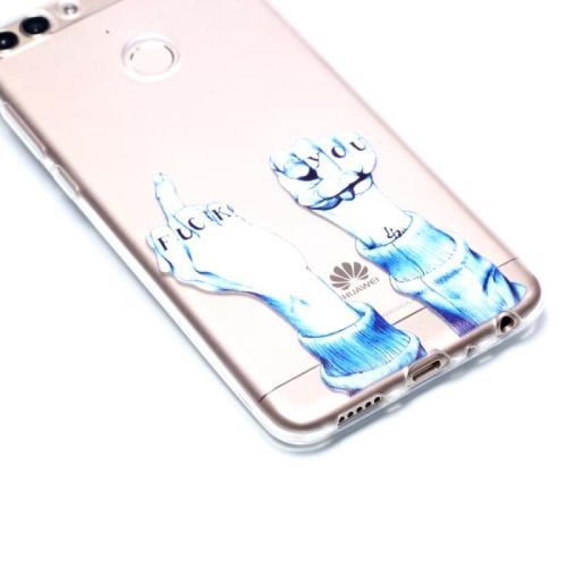 Trans gél tok motívummal a Huawei P Smarton - gesztus