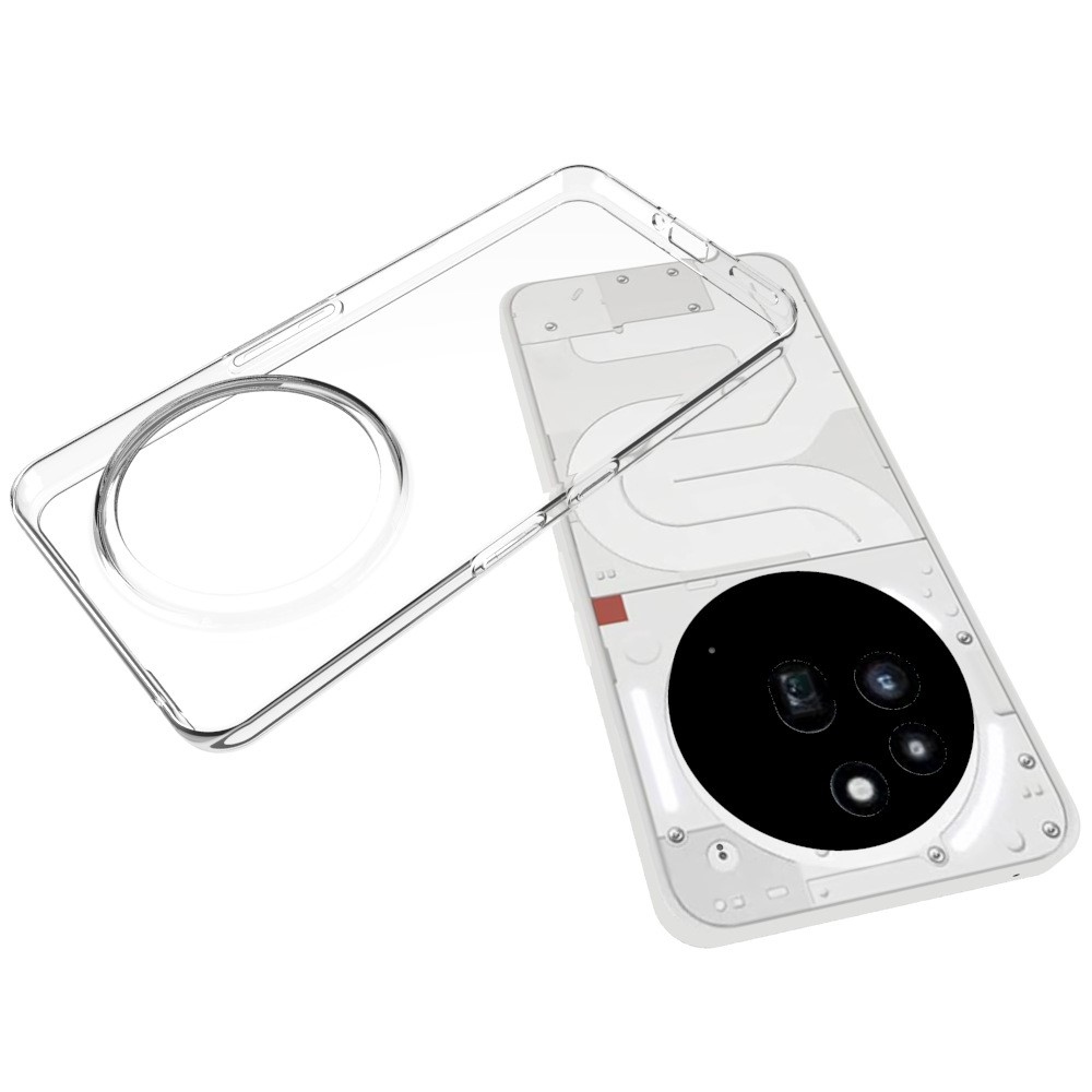 Átlátszó zselés tok Nothing Phone (3a) Pro készülékhez - átlátszó
