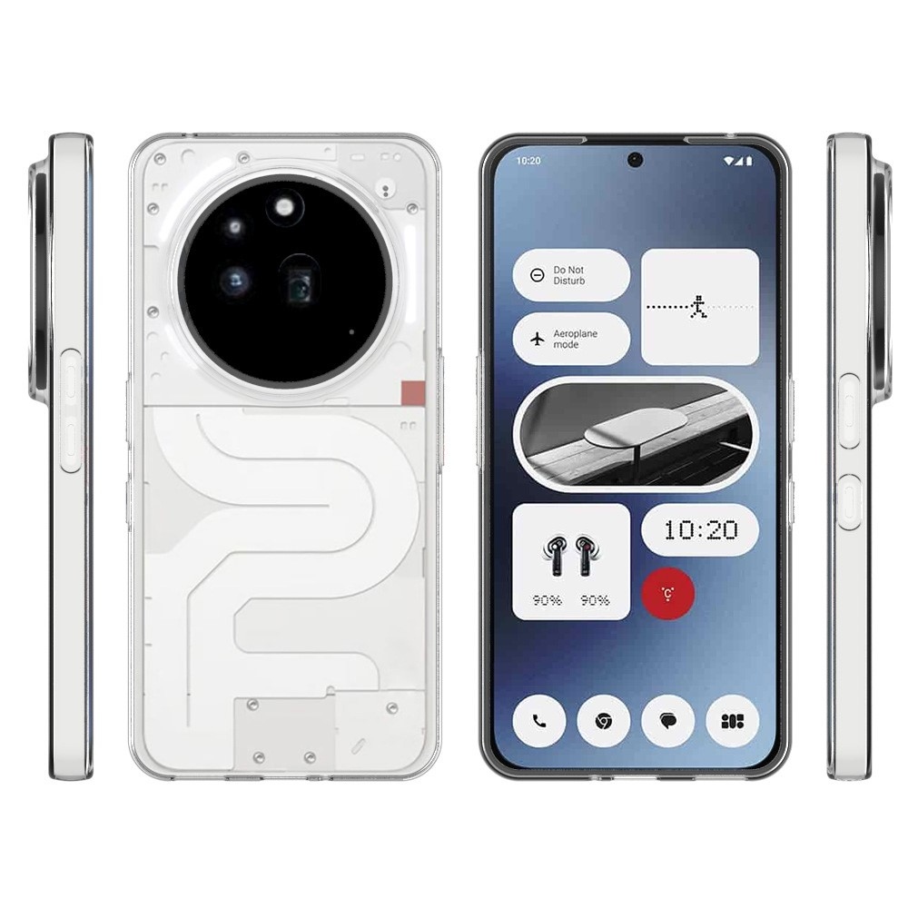 Átlátszó zselés tok Nothing Phone (3a) Pro készülékhez - átlátszó