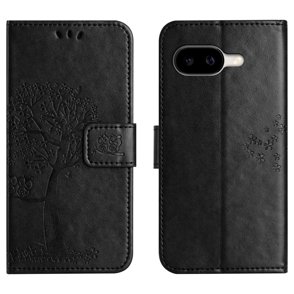 Fa könyvtáska Google Pixel 10a - fekete