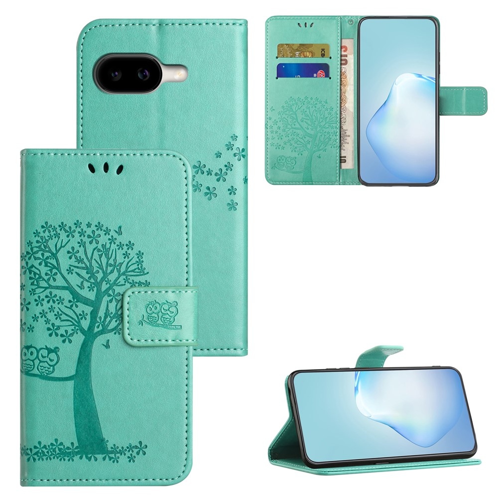 Fa könyvtáska Google Pixel 10a készülékhez - teáskék színű