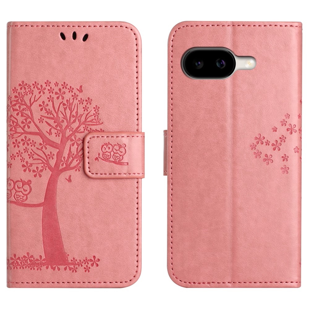 Fa könyvtáska a Google Pixel 10a számára - rózsaszín