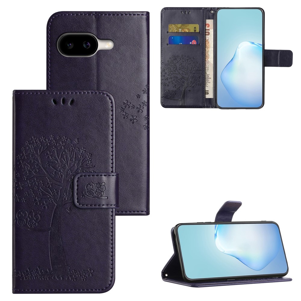 Fa könyvtáska Google Pixel 10a - sötétlila