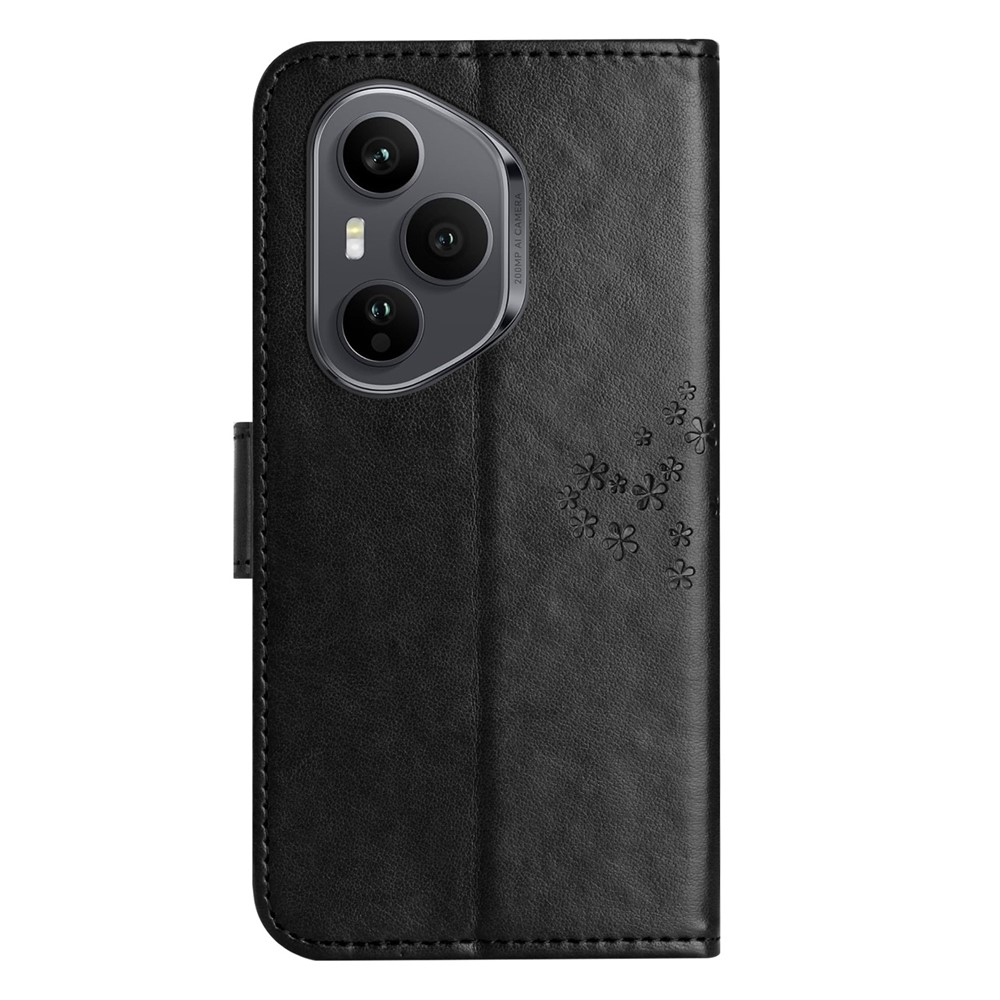 Fa könyvtáska Honor 400 Pro-hoz - fekete