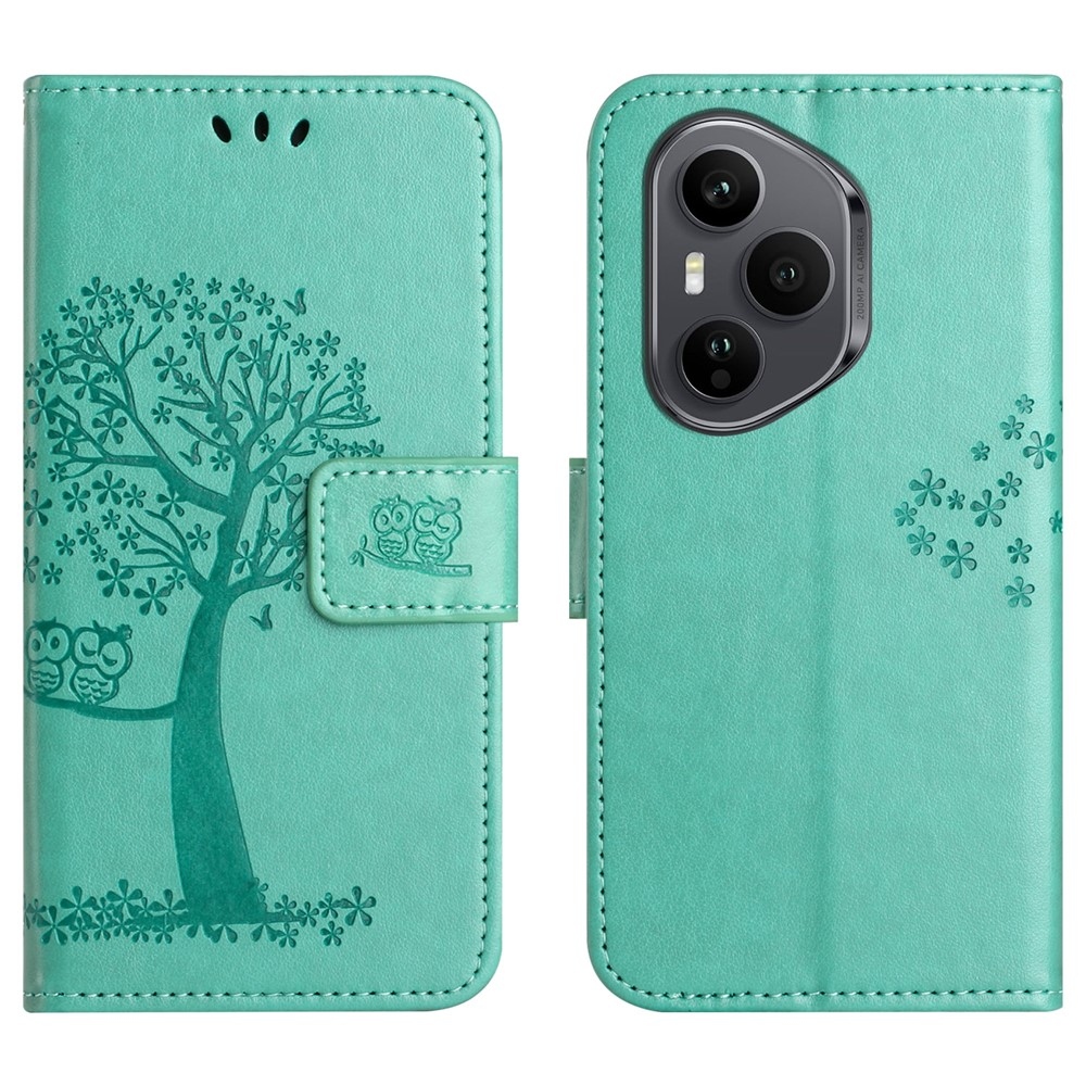 Fa könyvtáska a Honor 400 Pro-hoz - teal színű