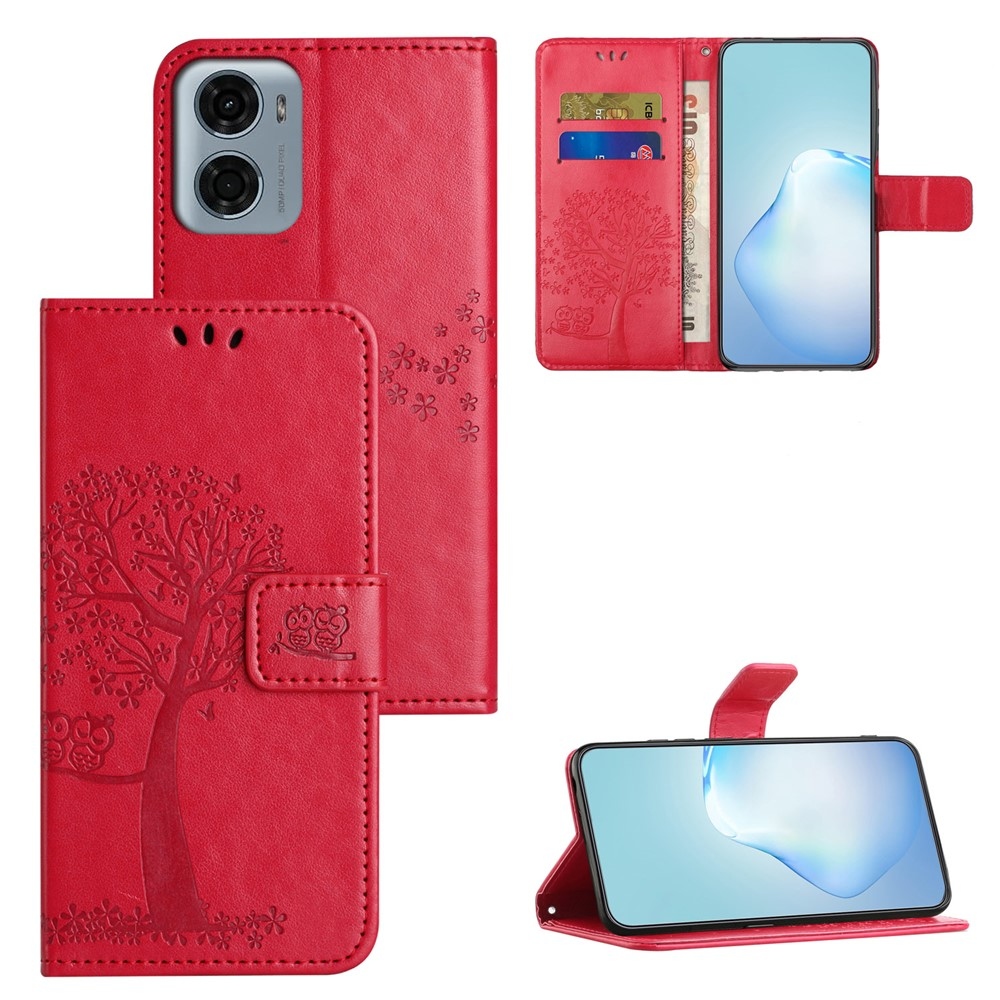 Fa könyv tok Motorola Moto G06-hoz - piros