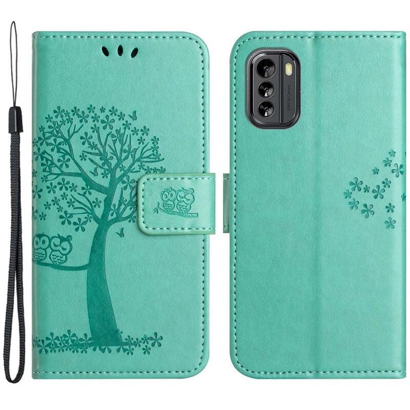 Fa könyvtáska a Nokia G60 5G készülékhez - teal színű