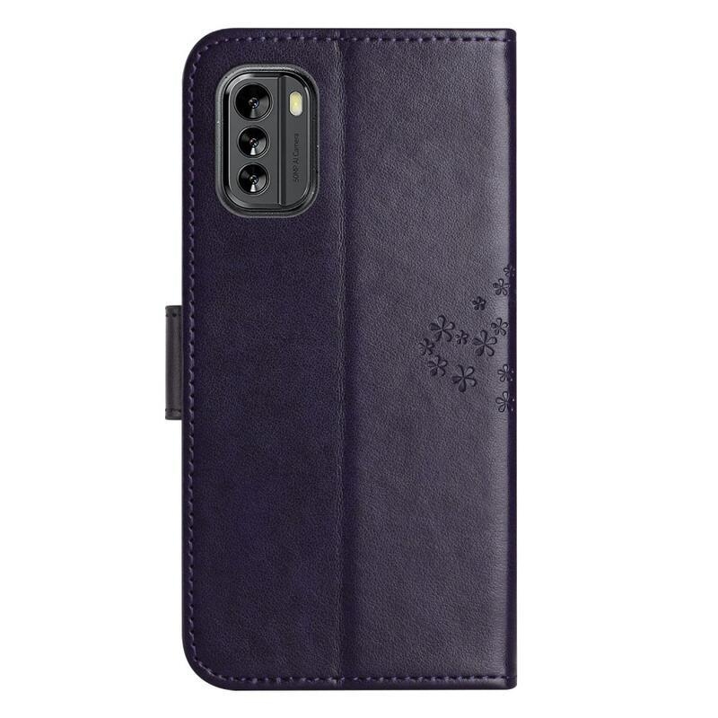 Fa könyvtáska a Nokia G60 5G készülékhez - sötétlila