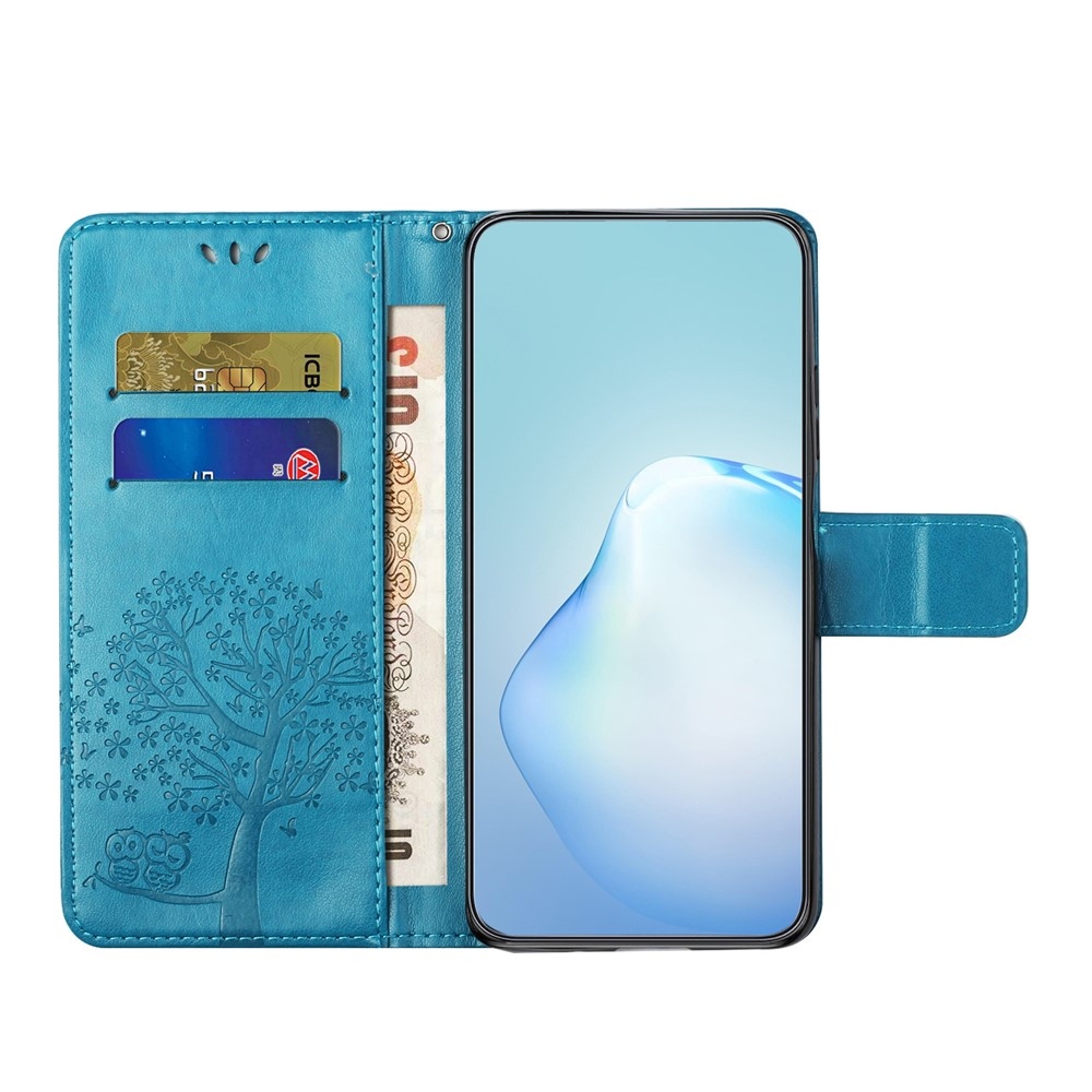 Fás könyv tok Samsung Galaxy A27 készülékhez - kék