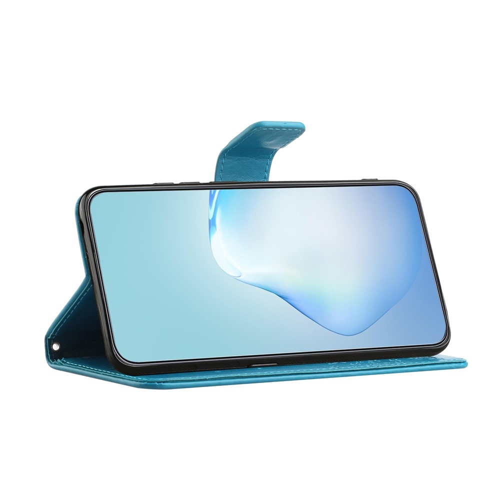 Fás könyv tok Samsung Galaxy A27 készülékhez - kék