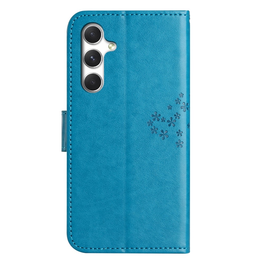 Fás könyv tok Samsung Galaxy A27 készülékhez - kék