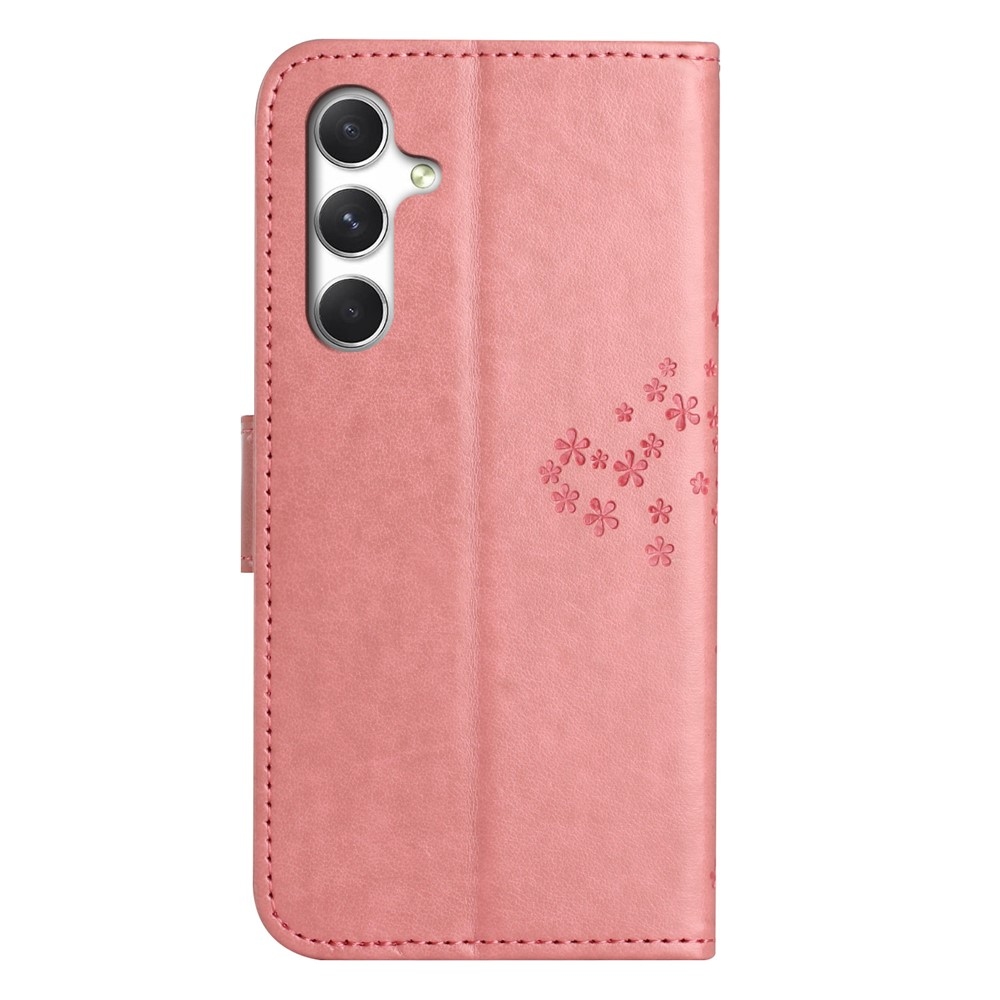 Fás könyv tok Samsung Galaxy A27 készülékhez - rózsaszín