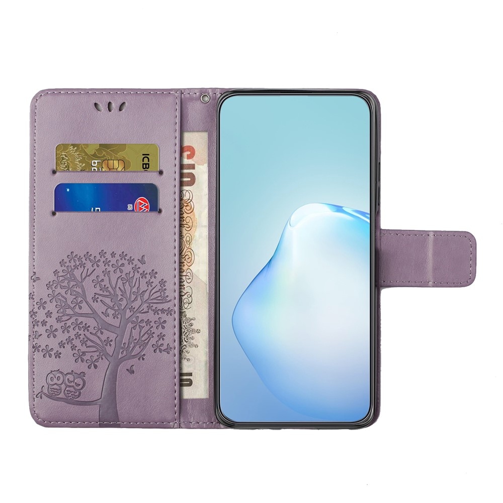 Fa könyv tok Samsung Galaxy A27 készülékhez - világos lila