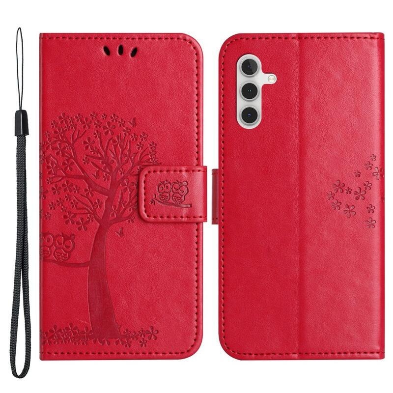 Fás könyv tok Samsung Galaxy A34 5G - piros