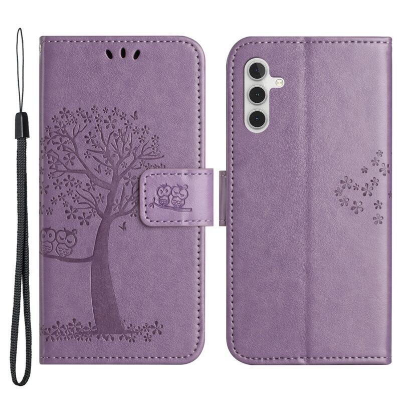 Fa könyv tok Samsung Galaxy A34 5G - világos lila