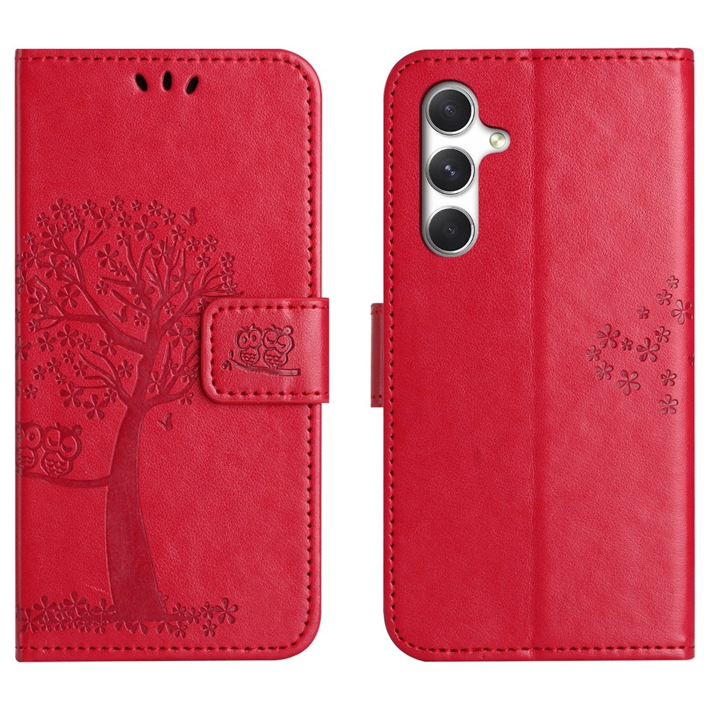 Fás könyv tok Samsung Galaxy S26+ készülékhez - piros