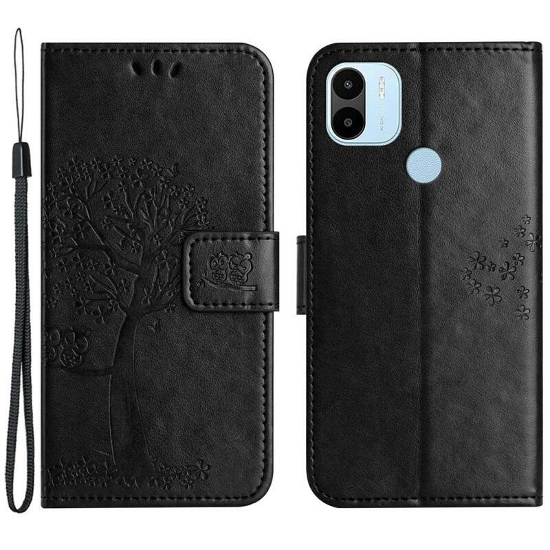 Fa pénztárca tok a Xiaomi Redmi A1+/A2+ készülékhez - fekete