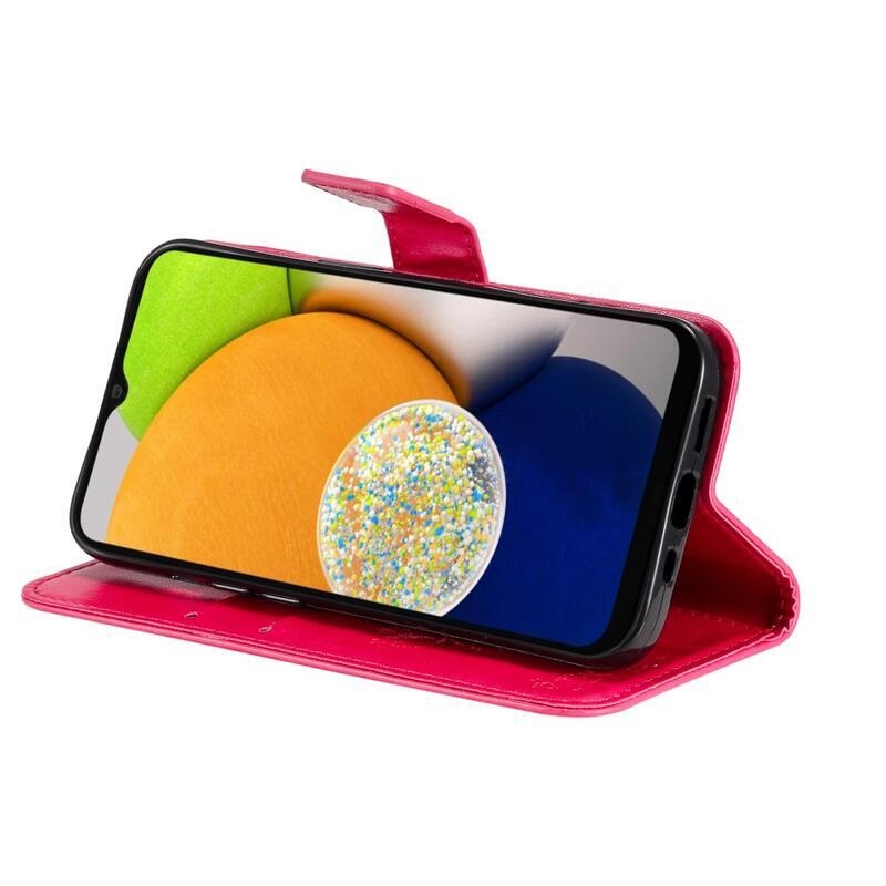 Fa PU bőr pénztárca tok Samsung Galaxy A03-hoz - rózsaszínű