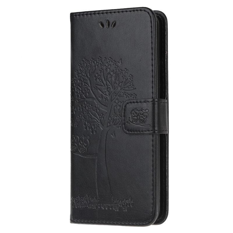 Fa PU bőr pénztárca tok Samsung Galaxy M53 5G - fekete