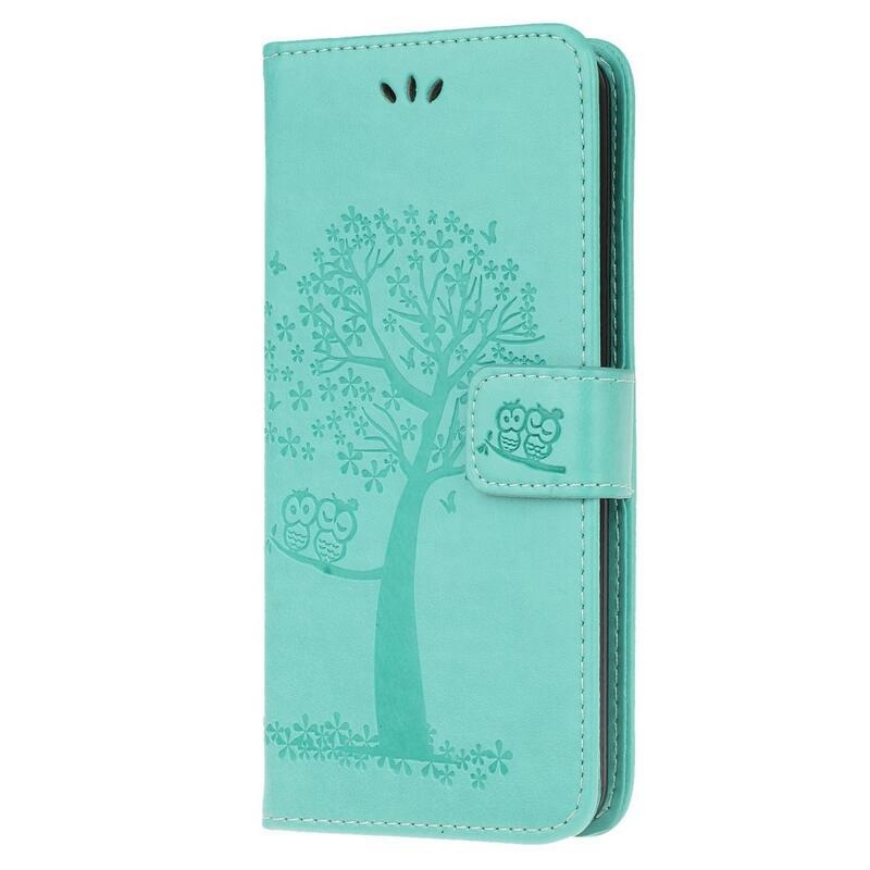 Tree PU bőr pénztárca tok Samsung Galaxy M53 5G - teal - teal - bordó