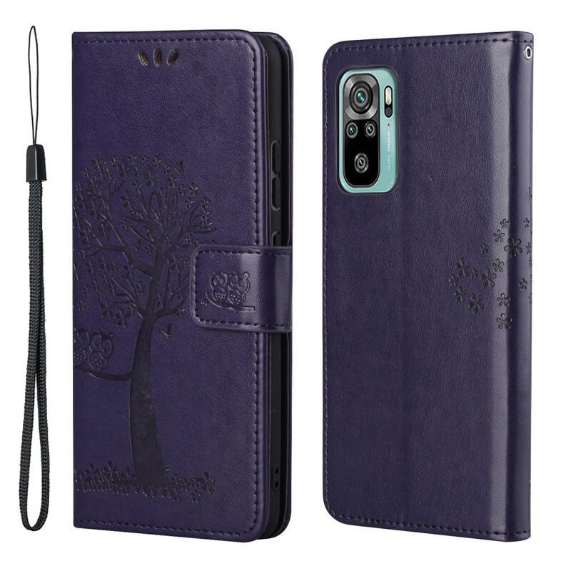 Fa PU bőr pénztárca tok Xiaomi Redmi 10/Redmi 10 (2022) számára - lila