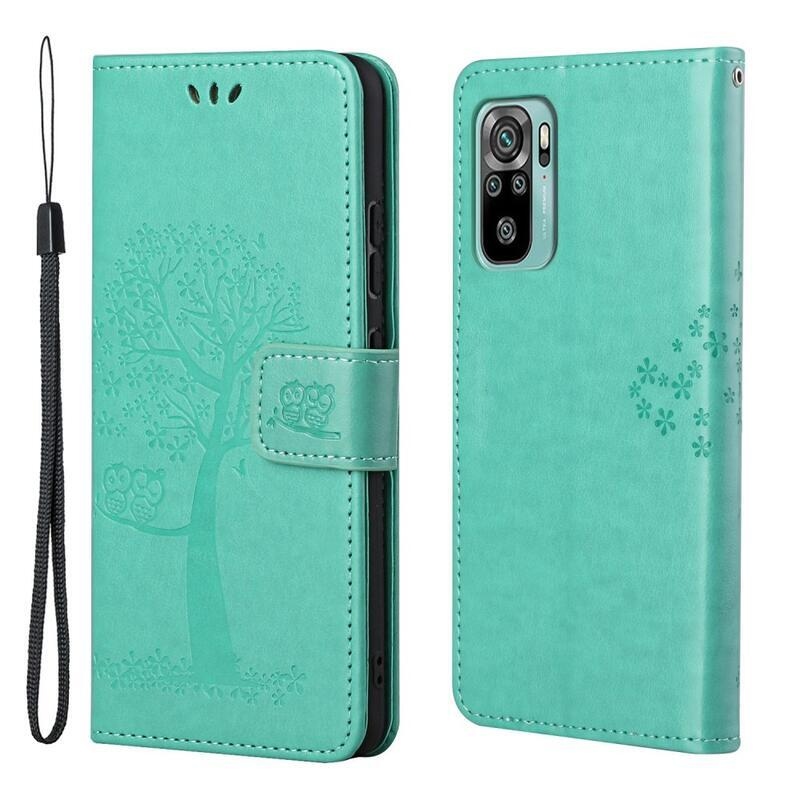 Fa PU bőr pénztárca tok Xiaomi Redmi 10/Redmi 10 (2022) - zöld