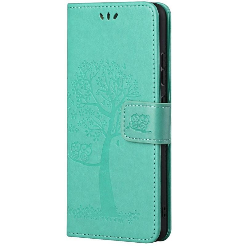 Fa PU bőr pénztárca tok Xiaomi Redmi 10C-hez - zöld